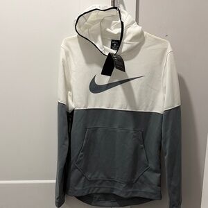 Nike Two-Tone White and Gray dry fit Hoodie men’s medium